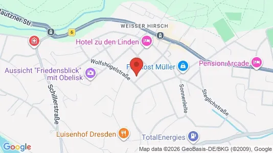 Apartments for rent i Dresden - kort over placeringen