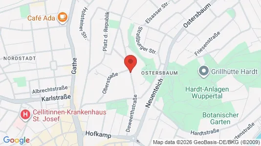 Apartments for rent i Wuppertal - kort over placeringen
