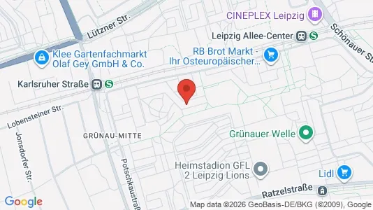 Apartments for rent i Leipzig - kort over placeringen