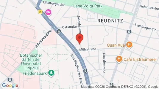 Apartments for rent i Leipzig - kort over placeringen