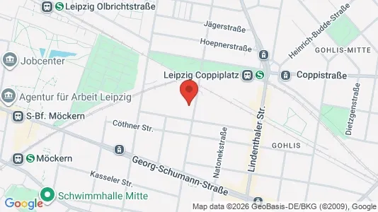 Apartments for rent i Leipzig - kort over placeringen