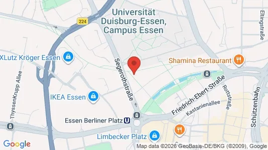 Apartments for rent i Essen - kort over placeringen