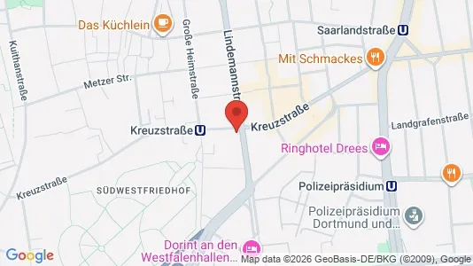Apartments for rent i Dortmund - kort over placeringen