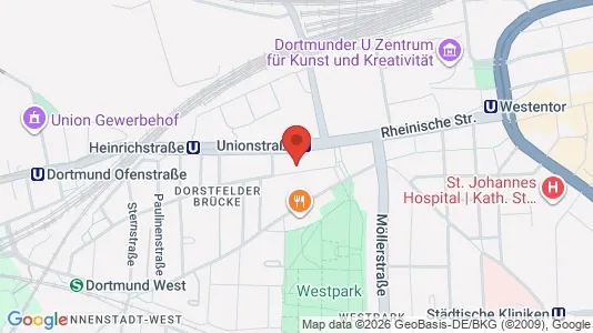 Apartments for rent i Dortmund - kort over placeringen