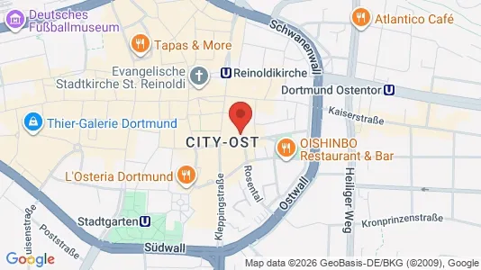 Apartments for rent i Dortmund - kort over placeringen