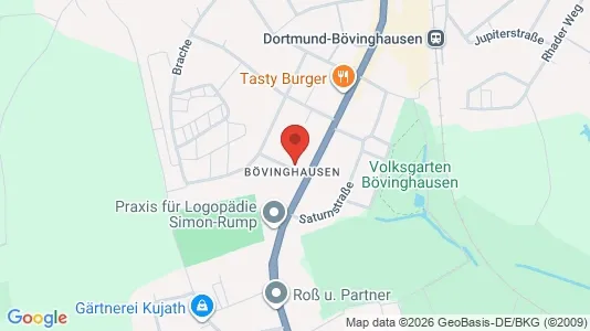 Apartments for rent i Dortmund - kort over placeringen