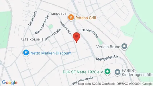 Apartments for rent i Dortmund - kort over placeringen