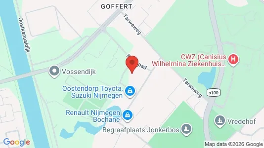 Apartments for rent i Nijmegen - kort over placeringen