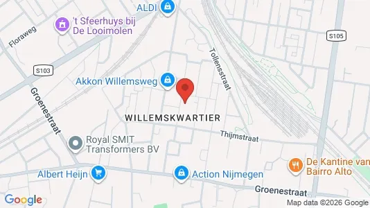 Apartments for rent i Nijmegen - kort over placeringen