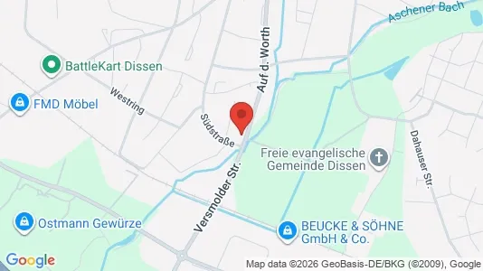 Apartments for rent i Osnabrück - kort over placeringen