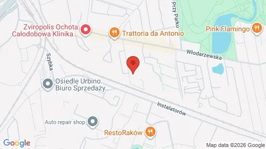 Apartments for rent i Warszawa Ochota - kort over placeringen