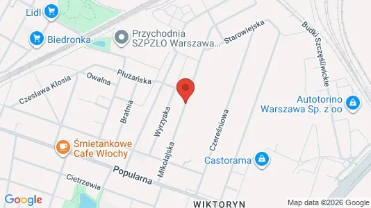 Apartments for rent i Warszawa Włochy - kort over placeringen