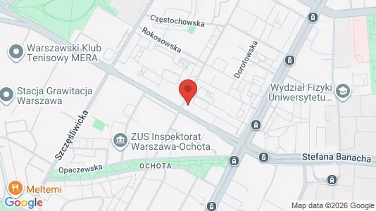 Apartments for rent i Warszawa Ochota - kort over placeringen