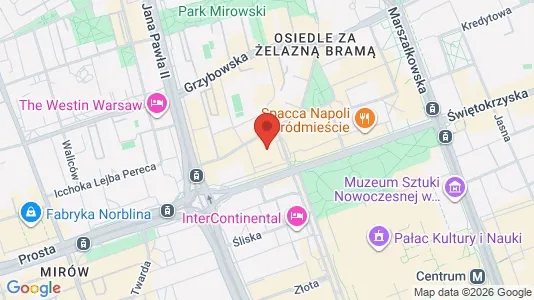 Apartments for rent i Warszawa Śródmieście - kort over placeringen
