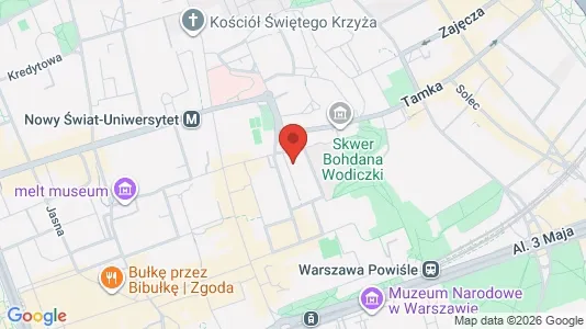 Apartments for rent i Warszawa Śródmieście - kort over placeringen