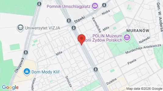 Apartments for rent i Warszawa Ochota - kort over placeringen