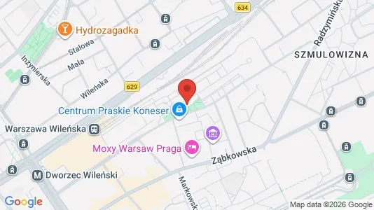 Apartments for rent i Warszawa Praga-Północ - kort over placeringen