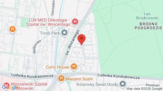Apartments for rent i Warszawa Wawer - kort over placeringen