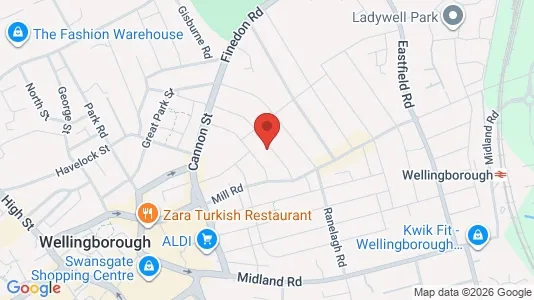 Apartments for rent i Wellingborough - Northamptonshire - kort over placeringen