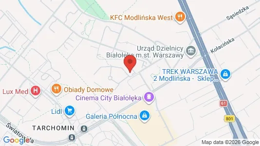 Apartments for rent i Warszawa Wawer - kort over placeringen
