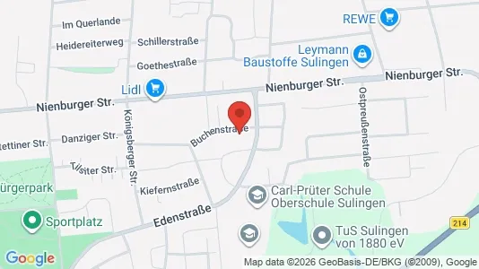 Apartments for rent i Diepholz - kort over placeringen