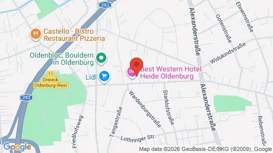 Apartments for rent i Oldenburg - kort over placeringen