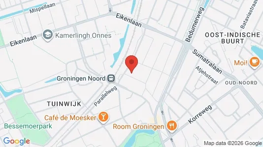 Apartments for rent i Groningen - kort over placeringen