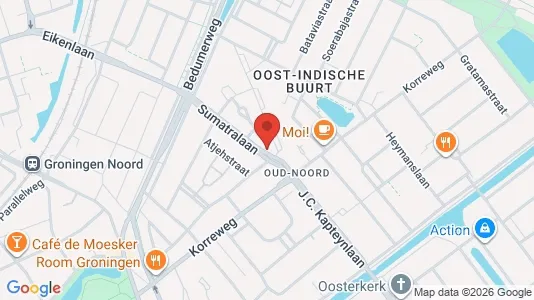 Apartments for rent i Groningen - kort over placeringen