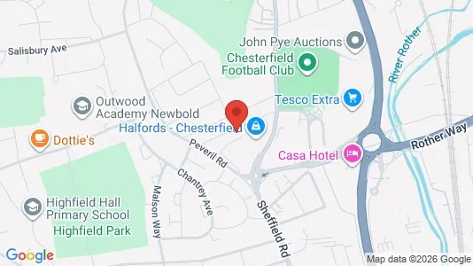 Apartments for rent i Chesterfield - Derbyshire - kort over placeringen