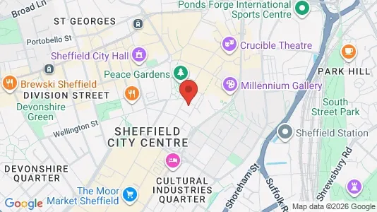 Apartments for rent i Sheffield - South Yorkshire - kort over placeringen
