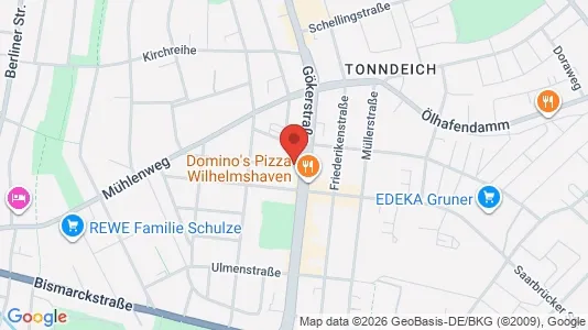 Apartments for rent i Wilhelmshaven - kort over placeringen