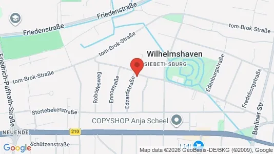 Apartments for rent i Wilhelmshaven - kort over placeringen