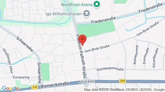 Apartments for rent i Wilhelmshaven - kort over placeringen