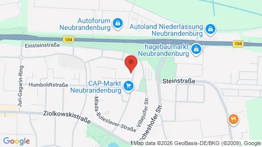 Apartments for rent i Mecklenburgische Seenplatte - kort over placeringen