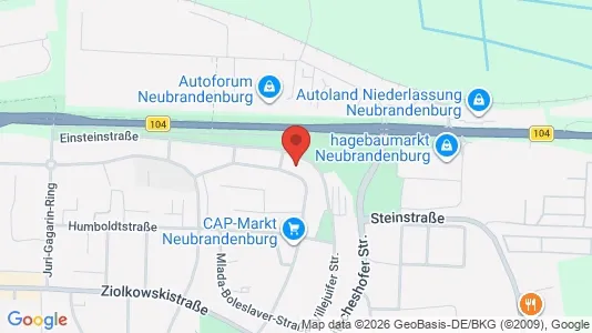 Apartments for rent i Mecklenburgische Seenplatte - kort over placeringen