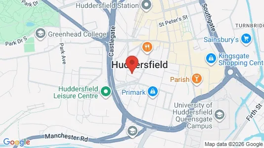 Apartments for rent i Huddersfield - West Yorkshire - kort over placeringen