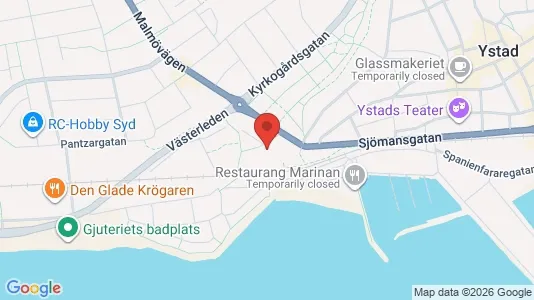 Apartments for rent i Ystad - kort over placeringen