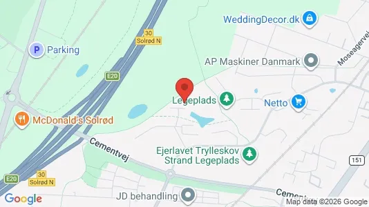 Apartments for rent i Solrød Strand - kort over placeringen