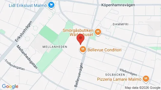 Apartments for rent i Malmö City - kort over placeringen