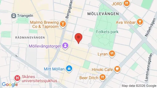 Apartments for rent i Malmö City - kort over placeringen