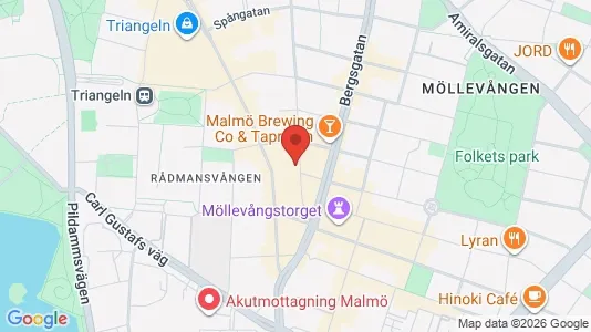 Apartments for rent i Malmö City - kort over placeringen