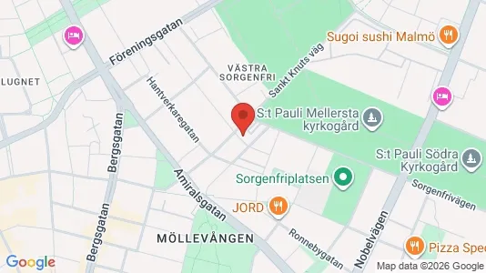 Apartments for rent i Malmö City - kort over placeringen
