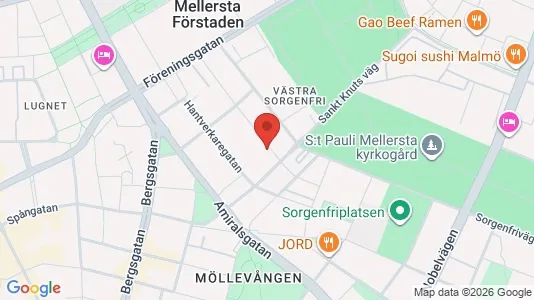 Apartments for rent i Malmö City - kort over placeringen