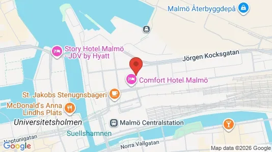 Apartments for rent i Malmö City - kort over placeringen