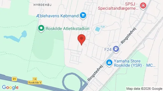 Apartments for rent i Roskilde - kort over placeringen
