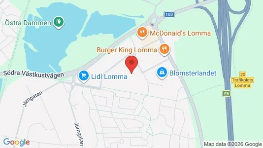 Apartments for rent i Lomma - kort over placeringen