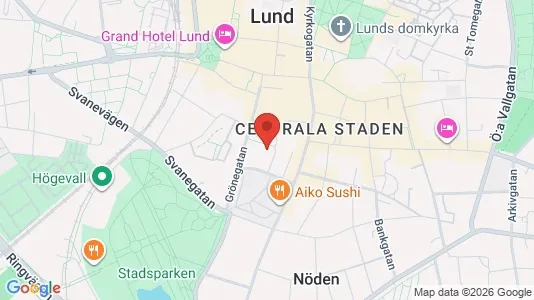 Apartments for rent i Lund - kort over placeringen