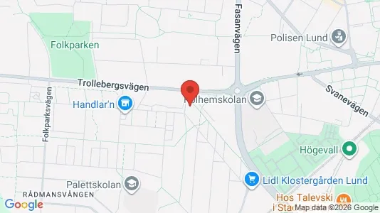 Apartments for rent i Lund - kort over placeringen