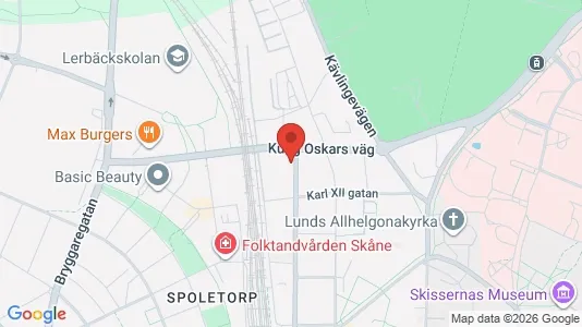 Rooms for rent i Lund - kort over placeringen