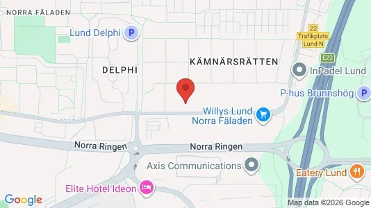 Rooms for rent i Lund - kort over placeringen